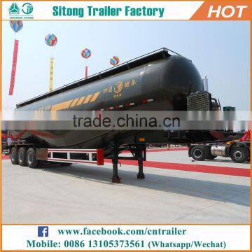 Bulk powder cement tanker semi trailer, 45 Tons bulk cement tank semi trailer