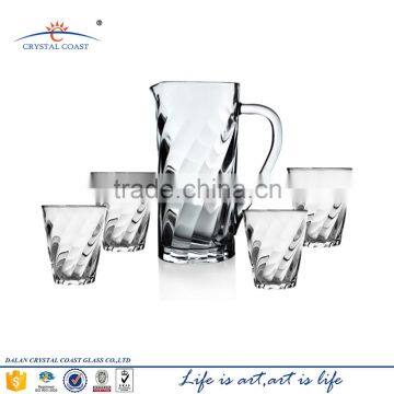 7pcs Handmade glass water pitcher sets