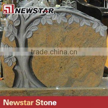 Newstar European Style Natural Granite Carved Tree Headstone photo-2