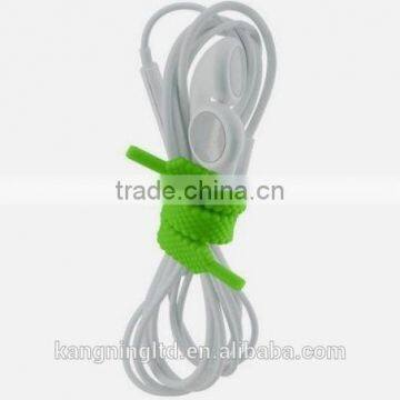 Silicone Cable Holder&shoelace shaped silicone cable tie&silicone phone stand