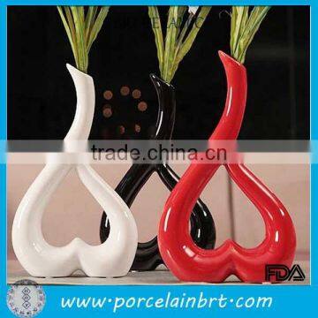 Home Accessories Heart Shaped Vase Decorative Vase For Wedding