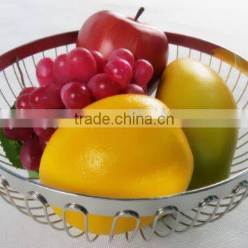 Hot Sale Round Shape Iron Wire Bread Basket Fruit Basket Chrome photo-2
