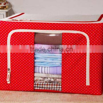 N493 Household Non Woven Box Zipper Foldable Clothing Storage Box photo-6