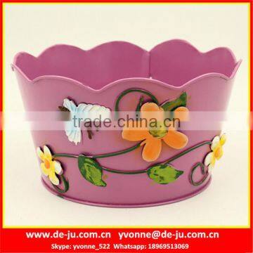 Antique Metal Flower Pot Painting Designs photo-2