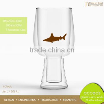 Unique Design Hand Blown Borosilicate Beer Mug 1000ml