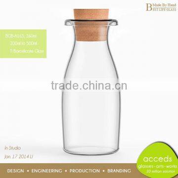 Custom Handmade Colored Glass Milk Bottles photo-5
