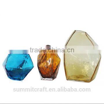 Different Types Irregular Shaped Blown Clear Glass Flower Vase photo-5