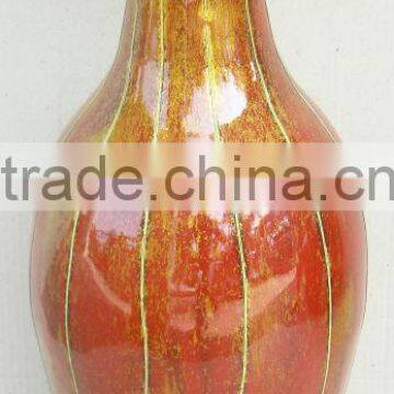High Quality Best Selling Lacquer Red Style Brush Vase From Vietnam