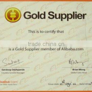 Alibaba.com Gold Supplier Certificate