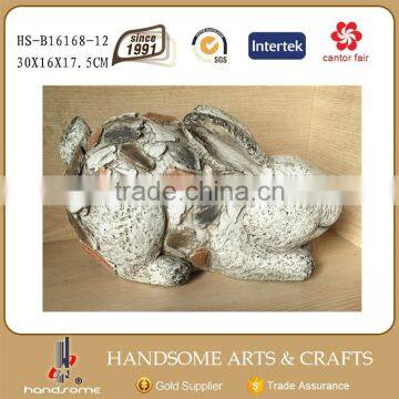12 Inch Garden Decoration Resin Gift Lively Animal Sculpture Rabbit Statue photo-4