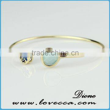 Newest 12 Months Personalized Birthstone Bracelet Birthstone Bangle for Women