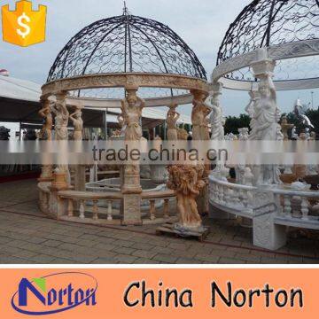 China garden large natural stone statue gazebo NTMG-231S