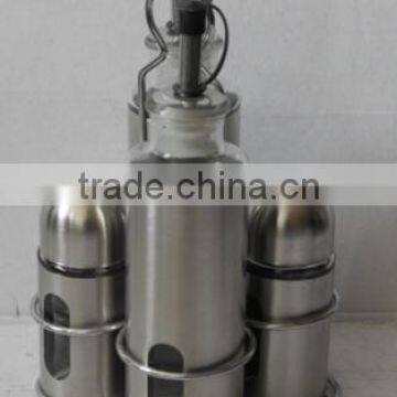 glass cooking tools set with metal rack