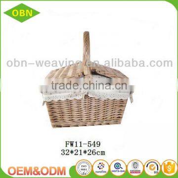 China Custom Excellent Quality Wholesale Cheap Handmade Mini Empty Wicker Picnic Basket photo-3