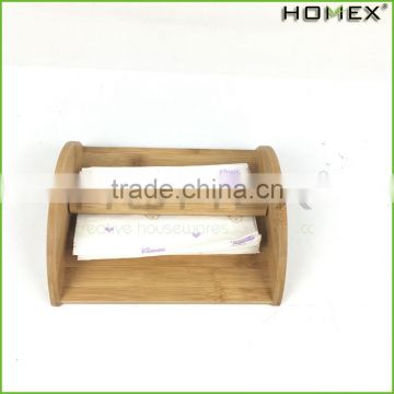 Bamboo Paper Holder Flat Napkin Holder Homex BSCI/Factory