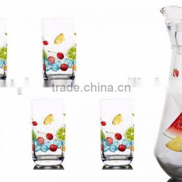 1400ml Halloween Christmas Fruit Color Printing Jug and 6pcs Cups Set Drinking Glass Jug Set photo-3