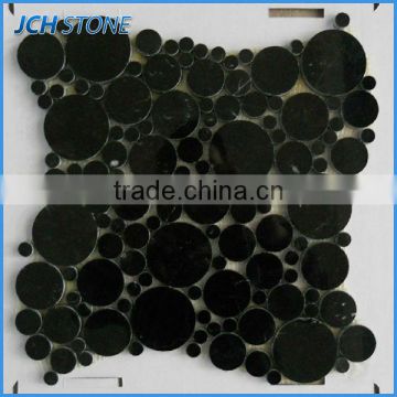 European style irregularity stone black mosaic tile