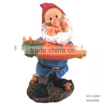 Garden gnome bird feeder