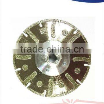 Electroplated Diamond saw blades for cutting marble/Electroplated Diamond cutting disc with U slots for soapstones