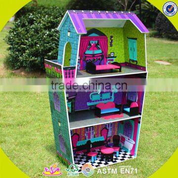 2017 Interesting Baby Wooden Doll House Most Popular Children Wooden Doll House W06A140 photo-4