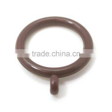 Plastic Curtain Rod Ring Small - Large Pole Loop Hook Rail Dark Brown photo-2