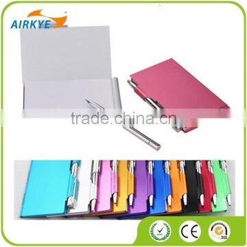 The Aluminum Metal notebook with pen