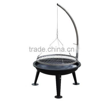 Adjustable hanging charcoal bbq