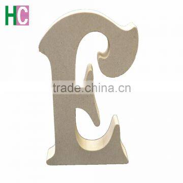 OEM alphabet made of MDF, painted wood colour letter E