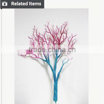 Home wedding decoration artificial dry tree branches coral