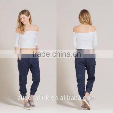 auschalink custom blue fashion jogger jeans pants manufacturers