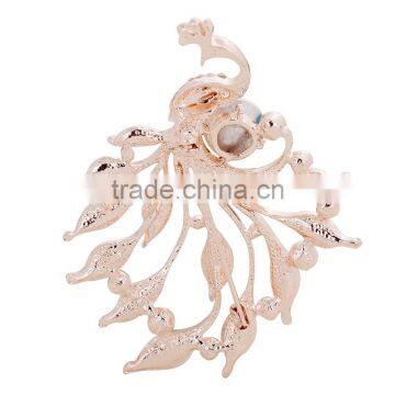 Wholesale Fashion Apparel Accessories Peacock Shape Lady Brooch photo-2