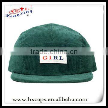 Girl Classic green Cord 5 Panel Cap