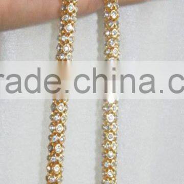 Crystal Necklace String Hoop Earrings Set photo-6