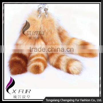 CX-R-04 Wholesale Alibaba Genuine Raccoon Tail Keychain