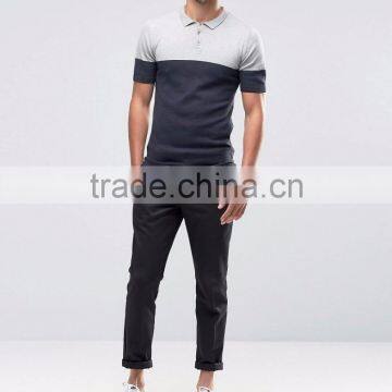 MGOO OEM Manufacturer Summer Cheap 180g 100% Cotton Short Sleeve Contrast Color Breathable Mens Knit POLO Shirt photo-4