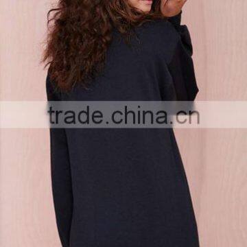 Wholesale Garments Boyfriend Terry Without Hood O-neck Comfortable Printed Plain Dyed for Women Sweatshirt Made in China photo-3