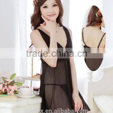 Sexy Lace Transparent Night Sleeping Dress photo-2