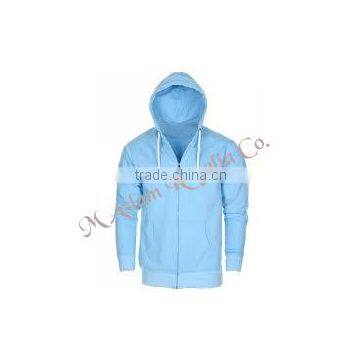 Men's Full Zip Fleece Hoodie, Sweatshirts,White Hooded Sweater, Kangaroo Pocket Hoodie