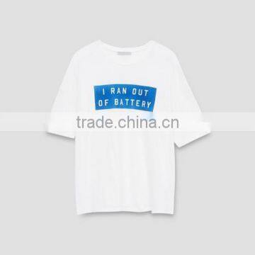 Fahion Women Top Printed Letter White Short Sleeve T-Shirts photo-4