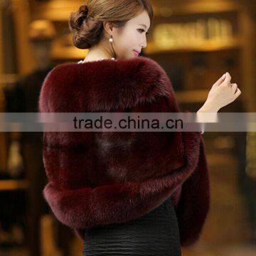 customize fashion women wholesale faux fur shawl