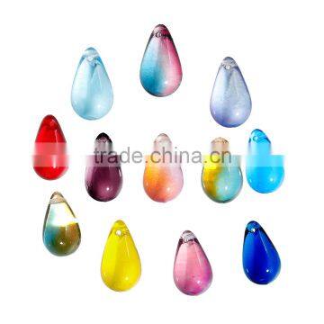 Wholesale Lemon Yellow Drop Lampwork Glass Charms Mermaid Tear Beads