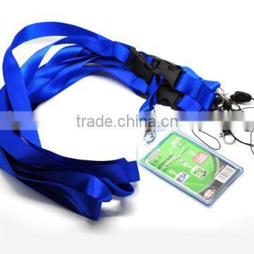 Custom Printed Promotional Blue ID Card Cell Phone Neck Strap Lanyard Clip photo-2
