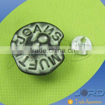 Round Square Rusty Trousers Screw Back Buttons With Low MOQ photo-3