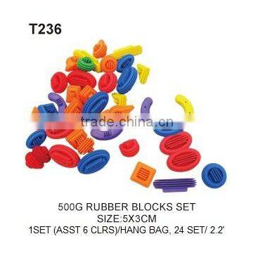 500 g Soft Rubber Educational Building Blocks Toys For Kids