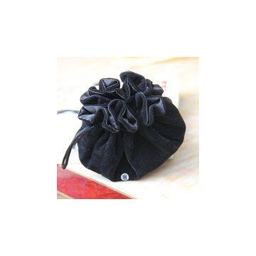 Custom printing velvet round bottom drawstring bags
