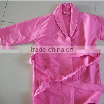 hot pink polyester nylon suede bathrobes