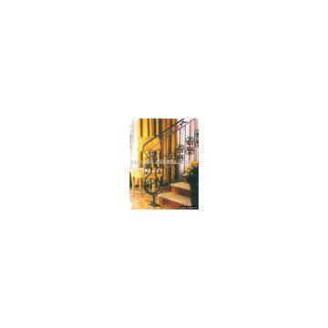 wrought iron staircase, forged iron stair, forged iron stair handrail LT032 LT011