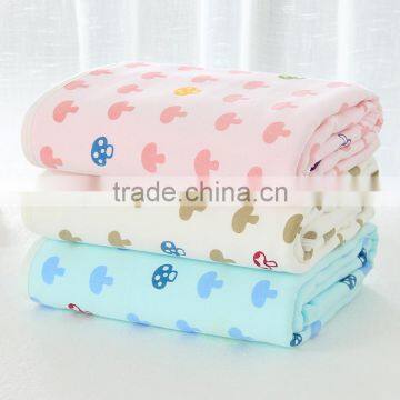 100% cotton printed baby muslin fabric swaddle blanket