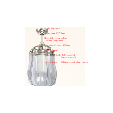 Indoor Fan Lighting 42inch ceiling fan with light and remote.