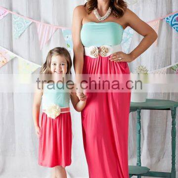 Mommy and me Maxi Dresses Women Clothing Latest New Fashion Dress photo-2